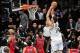 May 4, 2013; Brooklyn, NY, USA; Brooklyn Nets center Brook Lopez (11) dunks against the Chicago Bulls during the second half in game seven of the first round of the 2013 NBA Playoffs at the Barclays Center. The Bulls won 99-93. Mandatory Credit: Joe Campo