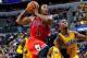 INDIANAPOLIS, IN - OCTOBER 05: Derrick Rose #1 of the Chicago Bulls takes the ball to the hoop against David West #21 of the Indiana Pacers on October 5, 2013 at Bankers Life Fieldhouse in Indianapolis, Indiana. Chicago defeated Indiana 82-76. NOTE TO USE