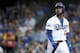 LOS ANGELES, CA - OCTOBER 15: Hanley Ramirez #13 of the Los Angeles Dodgers reacts after striking out looking in the fifth inning against the St. Louis Cardinals in Game Four of the National League Championship Series at Dodger Stadium on October 15, 201