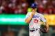 ST LOUIS, MO - OCTOBER 11: Zack Greinke #21 of the Los Angeles Dodgers reacts in the third inning against the St. Louis Cardinals during Game One of the National League Championship Series at Busch Stadium on October 11, 2013 in St Louis, Missouri. (Pho