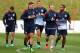 Leading from the front: Gerrard, Lambert and Rooney were born in Liverpool, while Johnson (far right) plays there