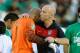 PASADENA, CA - JUNE 25: Goalkeeper Tim Howard #1 is consoled by coach Bob Bradley after a loss to Mexico during the 2011 CONCACAF Gold Cup Championship at the Rose Bowl on June 25, 2011 in Pasadena, California. (Photo by Kevork Djansezian/Getty Images)