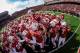 LINCOLN, NE - OCTOBER 5: Wide receiver Jamal Turner #10 of the Nebraska Cornhuskers jumps on the shoulders of his teammates before their game against the Illinois Fighting Illini at Memorial Stadium on October 5, 2013 in Lincoln, Nebraska. (Photo by Eric