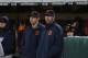 October 10, 2013; Oakland, CA, USA; Detroit Tigers starting pitcher Max Scherzer (37, left) and starting pitcher Justin Verlander (35, right) stand in the dugout during the ninth inning in game five of the American League divisional series playoff basebal