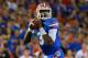GAINESVILLE, FL - OCTOBER 05: Tyler Murphy #3 of the Florida Gators attempts a pass during the game against the Arkansas Razorbacks at Ben Hill Griffin Stadium on October 5, 2013 in Gainesville, Florida. (Photo by Sam Greenwood/Getty Images)