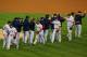 DETROIT, MI - OCTOBER 17: The Boston Red Sox celebrate their 4 to 3 win over the Detroit Tigers in Game Five of the American League Championship Series at Comerica Park on October 17, 2013 in Detroit, Michigan. (Photo by Ronald Martinez/Getty Images)