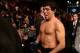 Apr 20, 2013; San Jose, CA, USA; Gilbert Melendez leaves after his defeat against Benson Henderson (not pictured) during the lightweight championship bout of the UFC on Fuel TV at HP Pavilion. Mandatory Credit: Kyle Terada-USA TODAY Sports