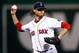 BOSTON, MA - OCTOBER 19: Clay Buchholz #11 of the Boston Red Sox throws out to first base after a grounder hit by Austin Jackson #14 of the Detroit Tigers to end the top of the second inning against the Detroit Tigers during Game Six of the American Leag