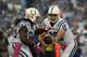 SAN DIEGO, CA - OCTOBER 14: Andrew Luck #12 hands off the ball to Trent Richardson #34 of the Indianapolis Colts during the game against the San Diego Chargers on October 14, 2013 at Qualcomm Stadium in San Diego, California. (Photo by Donald Miralle/Get