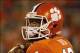 Oct 19, 2013; Clemson, SC, USA; Clemson Tigers quarterback Tajh Boyd (10) warms up prior to the game against the Florida State Seminoles at Clemson Memorial Stadium. Mandatory Credit: Joshua S. Kelly-USA TODAY Sports