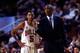 Bill Cartwright with Jalen Rose in 2002.