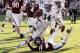 HOUSTON, TX - OCTOBER 19: Nick Marshall #14 of the Auburn Tigers rushes for a touchdown against the Texas A&M Aggies on October 19, 2013 at Kyle Field in College Station, Texas. Auburn Tigers won 45 to 41.(Photo by Thomas B. Shea/Getty Images)