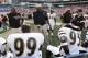 SEATTLE - SEPTEMBER 17: Defensive line coach Darnell Wall of the Grambling State University Tigers instructs his players on the sideline during a NCAA game against the Washington State University Cougars at Quest Field on September 17, 2005 in Seattle Wa