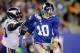 A struggling Eli Manning.