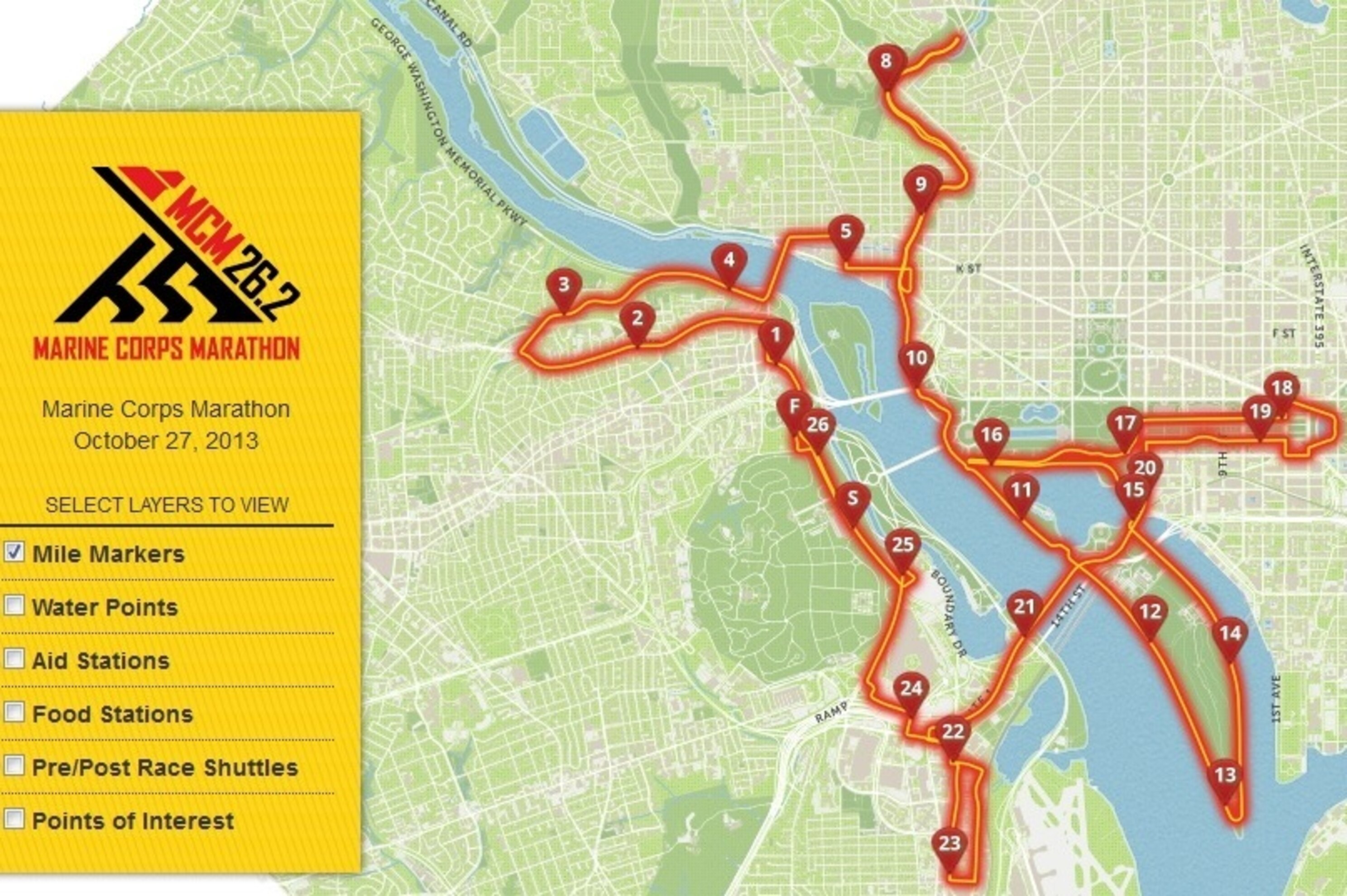 Marine Corps Marathon Map Marine Corps Marathon 2013: Route, Start Time, Date And Tv Info | Bleacher  Report | Latest News, Videos And Highlights