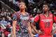 April 3, 2013; Chicago, IL, USA; McDonald's All American west forward Jabari Parker (22) lines up along the foul line against east forward Andrew Wiggins (22) during the McDonalds All American Games at the United Center. Mandatory Credit: Brian Spurlock-