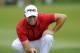 Aug 11, 2013; Rochester, NY, USA; Luke Guthrie lines up his putt on the 5th green during the final round of the 95th PGA Championship at Oak Hill Country Club.. Mandatory Credit: Mark Konezny-USA TODAY Sports
