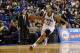 Oct 11, 2013; Newark, DE, USA; Philadelphia 76ers guard Evan Turner (12) during the first quarter against the Boston Celtics at Bob Carpenter Sports Convocation Center. The Sixers defeated the Celtics 97-85. Mandatory Credit: Howard Smith-USA TODAY Sports