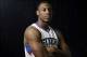 Sep 27, 2013; Philadelphia, PA, USA; Philadelphia 76ers small forward Thaddeus Young (21) during a media day photo shoot at Philadelphia College of Osteopathic Medicine. Mandatory Credit: Eric Hartline-USA TODAY Sports