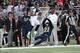 Oct 28, 2013; St. Louis, MO, USA; Seattle Seahawks wide receiver Kellen Davis (87) catches a pass and runs it in for a touchdown defended by St. Louis Rams cornerback Janoris Jenkins (21) during the third quarter at Edward Jones Dome. Mandatory Credit: Ne