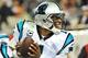 TAMPA, FL - OCTOBER 24: Quarterback Cam Newton #1 of the Carolina Panthers celebrates after a touchdown run against the Tampa Bay Buccaneers October 24, 2013 at Raymond James Stadium in Tampa, Florida. Carolina won 31 - 13. (Photo by Al Messerschmidt/Get