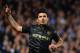 LONDON, ENGLAND - OCTOBER 27: Sergio Aguero of Manchester City celebrates scoring their first goal during the Barclays Premier League match between Chelsea and Manchester City at Stamford Bridge on October 27, 2013 in London, England. (Photo by Shaun Bo