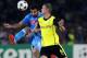 NAPLES, ITALY - SEPTEMBER 18: Sven Bender (R) of Borussia Dortmund competes for the ball with Raul Albiol of SSC Napoli during the Uefa Champions League Group F match between Napoli and Borussia Dortmund at Stadio San Paolo on September 18, 2013 in Naple
