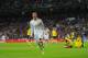 MADRID, SPAIN - OCTOBER 30: Gareth Bale of Real Madrid CF celebrates after scoring Real's opening goal during the La Liga match between Real Madrid CF and Sevilla FC at the Santiago Bernabeu Stadium on October 30, 2013 in Madrid, Spain. (Photo by Denis