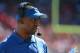 September 22, 2013; San Francisco, CA, USA; Indianapolis Colts offensive coordinator Pep Hamilton watches from the sideline during the third quarter against the San Francisco 49ers at Candlestick Park. Mandatory Credit: Kyle Terada-USA TODAY Sports