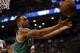Oct 30, 2013; Toronto, Ontario, CAN; Boston Celtics guard Courtney Lee (11) tries to get a rebound against the Toronto Raptors at the Air Canada Centre. Toronto defeated Boston 93-87. Mandatory Credit: John E. Sokolowski-USA TODAY Sports