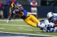 ST. LOUIS, MO - NOVEMBER 3: Zac Stacy #30 of the St. Louis Rams scores a touchdown against the Tennessee Titans at the Edward Jones Dome on November 3, 2013 in St. Louis, Missouri. The Titans beat the Rams 28-21. (Photo by Dilip Vishwanat/Getty Images)