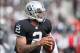 Nov 3, 2013; Oakland, CA, USA; Oakland Raiders quarterback Terrelle Pryor (2) scrambles out of the pocket during the first quarter against the Philadelphia Eagles at O.co Coliseum. Mandatory Credit: Ed Szczepanski-USA TODAY Sports