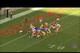 Morris ran inside a collapsed edge.
