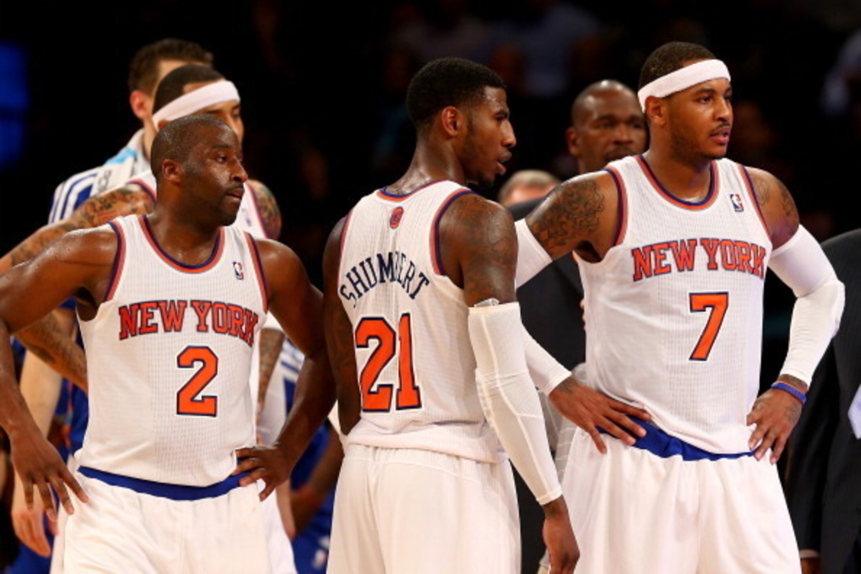 Carmelo Anthony Knicks en train de tirer
