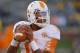 COLUMBIA, MO - NOVEMBER 2: Joshua Dobbs #11 of the Tennessee Volunteers warms up before the game against the Missouri Tigers on November 2, 2013 at Faurot Field/Memorial Stadium in Columbia, Missouri. (Photo by Kyle Rivas/Getty Images)