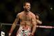Apr 20, 2013; San Jose, CA, USA; Matt Brown celebrates after defeating Jordan Mein (not pictured) during the welterweight bout of the UFC on Fuel TV at HP Pavilion. Mandatory Credit: Kyle Terada-USA TODAY Sports