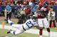 HOUSTON, TX - NOVEMBER 03: Andre Johnson #80 of the Houston Texans grabs a five yard pass away from Vontae Davis #23 of the Indianapolis Colts for a touchdown in the second quarter at Reliant Stadium on November 3, 2013 in Houston, Texas. (Photo by Bob