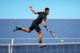 LONDON, ENGLAND - NOVEMBER 05: Novak Djokovic of Serbia volleys in his men's singles match against Roger Federer of Switzerland during day two of the Barclays ATP World Tour Finals at O2 Arena on November 5, 2013 in London, England. (Photo by Jan Kruger