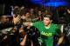 Nov 6, 2013; Fort Campbell, KY, USA; Rustam Khabilov (blue gloves) greets fans after his victory over Jorge Masvidal (not pictured) in the lightweight bout during UFC Fight for the Troops at Fort Campbell. Mandatory Credit: Joshua Lindsey-USA TODAY Sports