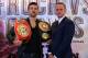 MANCHESTER, ENGLAND - SEPTEMBER 17: Carl Froch and George Groves go head to head to promote their upcoming fight during a press conference at the Radisson Blu Edwardian Hotel on September 17, 2013 in Manchester, England. (Photo by Alex Livesey/Getty Ima