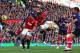MANCHESTER, ENGLAND - NOVEMBER 03: Patrice Evra of Manchester United scores his team's second goal during the Barclays Premier League match between Manchester United and Arsenal at Old Trafford on November 3, 2012 in Manchester, England. (Photo by Alex