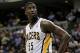 Nov 6, 2013; Indianapolis, IN, USA; Indiana Pacers center Roy Hibbert (55) during the game against the Chicago Bulls at Bankers Life Fieldhouse. The Pacers won 97-80. Mandatory Credit: Pat Lovell-USA TODAY Sports