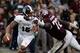 COLLEGE STATION, TX - NOVEMBER 09: Gavin Stansbury #72 of the Texas A&M Aggies chases after Dak Prescott #15 of the Mississippi State Bulldogs in the third quarter at Kyle Field on November 9, 2013 in College Station, Texas. (Photo by Scott Halleran/Get