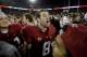 PALO ALTO, CA - NOVEMBER 07: Kevin Hogan #8 of the Stanford Cardinal celebrates after they beat the Oregon Ducks at Stanford Stadium on November 7, 2013 in Palo Alto, California. (Photo by Ezra Shaw/Getty Images)