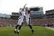 GREEN BAY, WI - NOVEMBER 10: Riley Cooper #14 of the Philadelphia Eagles celebrates a fourth quarter touchdown with Jeff Maehl #88 while playing the Green Bay Packers at Lambeau Field on November 10, 2013 in Green Bay, Wisconsin. (Photo by Gregory Shamus/