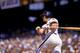 ANAHEIM- 1989: Brian Downing #5 of the California Angels connects with the ball during their game at Anaheim Stadium in Anaheim, California. (Photo by: Mike Powell/Getty Images)