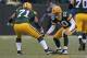 GREEN BAY, WI - JANUARY 01: Matt Flynn #10 of the Green Bay Packers celebrates a touchdown pass with Josh Sitton #71 against the Detroit Lions at Lambeau Field on January 1, 2012 in Green Bay, Wisconsin. The Packers defeated the Lions 45-41.(Photo by Jona