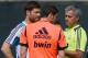 LOS ANGELES, CA - AUGUST 01: Head coach Jose Mourinho (R) of Real Madrid speaks with goalkeeper Iker Casillas (C) and midfielder Xabi Alonso during a training session on the UCLA campus on August 1, 2012 in Los Angeles, California. Real Madrid will play