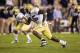 Nov 2, 2013; Atlanta, GA, USA; Georgia Tech Yellow Jackets defensive end Jeremiah Attaochu (45) in action against the Pittsburgh Panthers during the third quarter at Bobby Dodd Stadium. Mandatory Credit: Kevin Liles-USA TODAY Sports