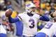 Nov 10, 2013; Pittsburgh, PA, USA; Buffalo Bills quarterback EJ Manuel (3) throws a pass during the fourth quarter of a game against the Pittsburgh Steelers at Heinz Field. Pittsburgh won the game 23-10. Mandatory Credit: Mark Konezny-USA TODAY Sports